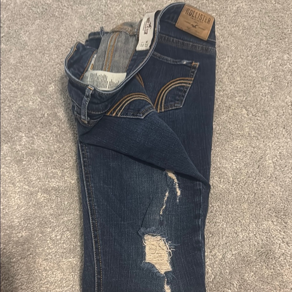 Hollister Dark Wash Distressed Jeans